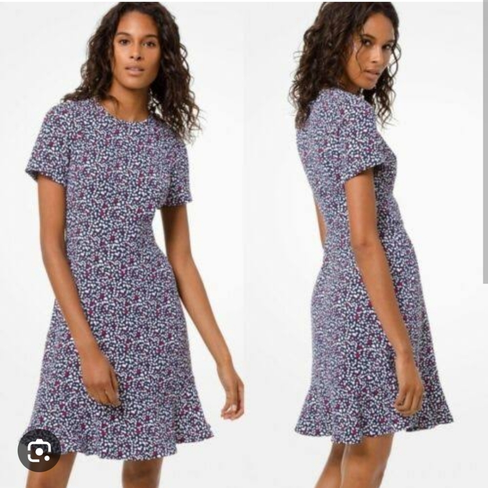 VGUC Michael Kors printed hearts dress